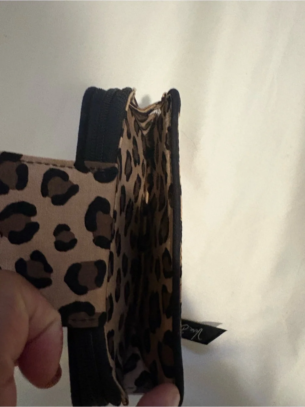 Vera Bradley Quilted Leopard Print Phone Wallet - Beige, Brown & Black - Picture 5 of 10